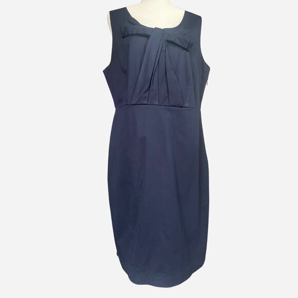 Boden Navy‎ Sheath Dress Bow Detail Classic Fit - Picture 1 of 6